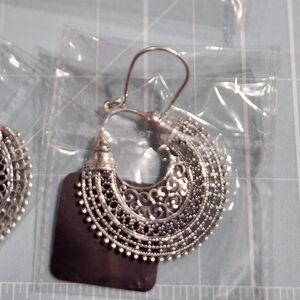 NWT JTV Artisan Designs Of India Sterling Silver Tribal Dangle Earrings
